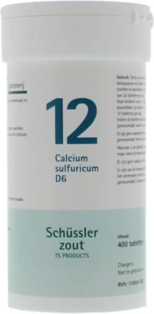 Pfluger Schüssler Zout 12 Calcium Sulfuricum D6 - 400 Tabletten