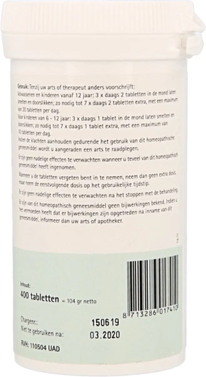 Pfluger Schüssler Zout 12 Calcium Sulfuricum D6 - 400 Tabletten