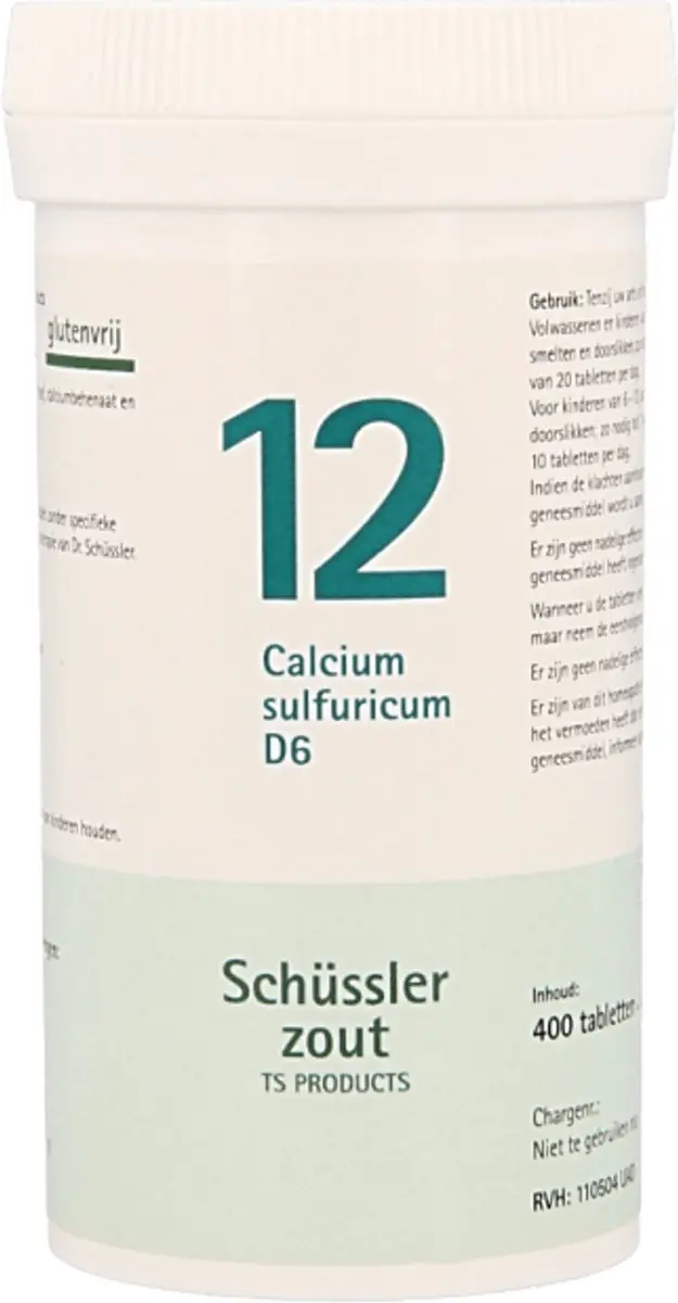 Pfluger Schüssler Zout 12 Calcium Sulfuricum D6 - 400 Tabletten