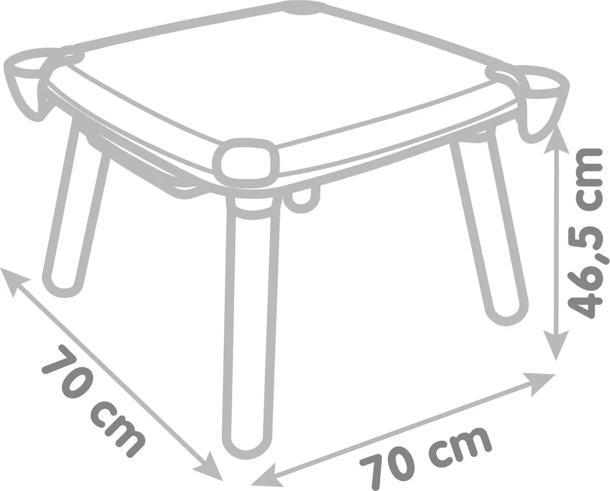 Smoby Kid Creative Table - Kindertafel - 1 Persoon - Wit/Grijs/Geel