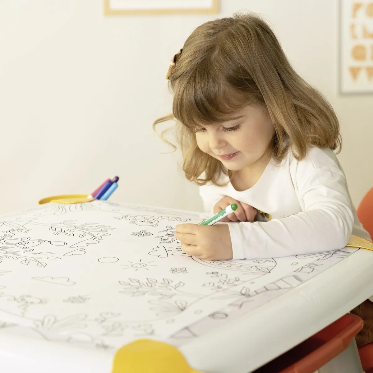 Smoby Kid Creative Table - Kindertafel - 1 Persoon - Wit/Grijs/Geel