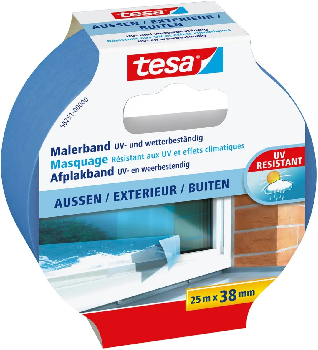 Tesa Afplakband Outdoor 25m x 38mm - Blauw