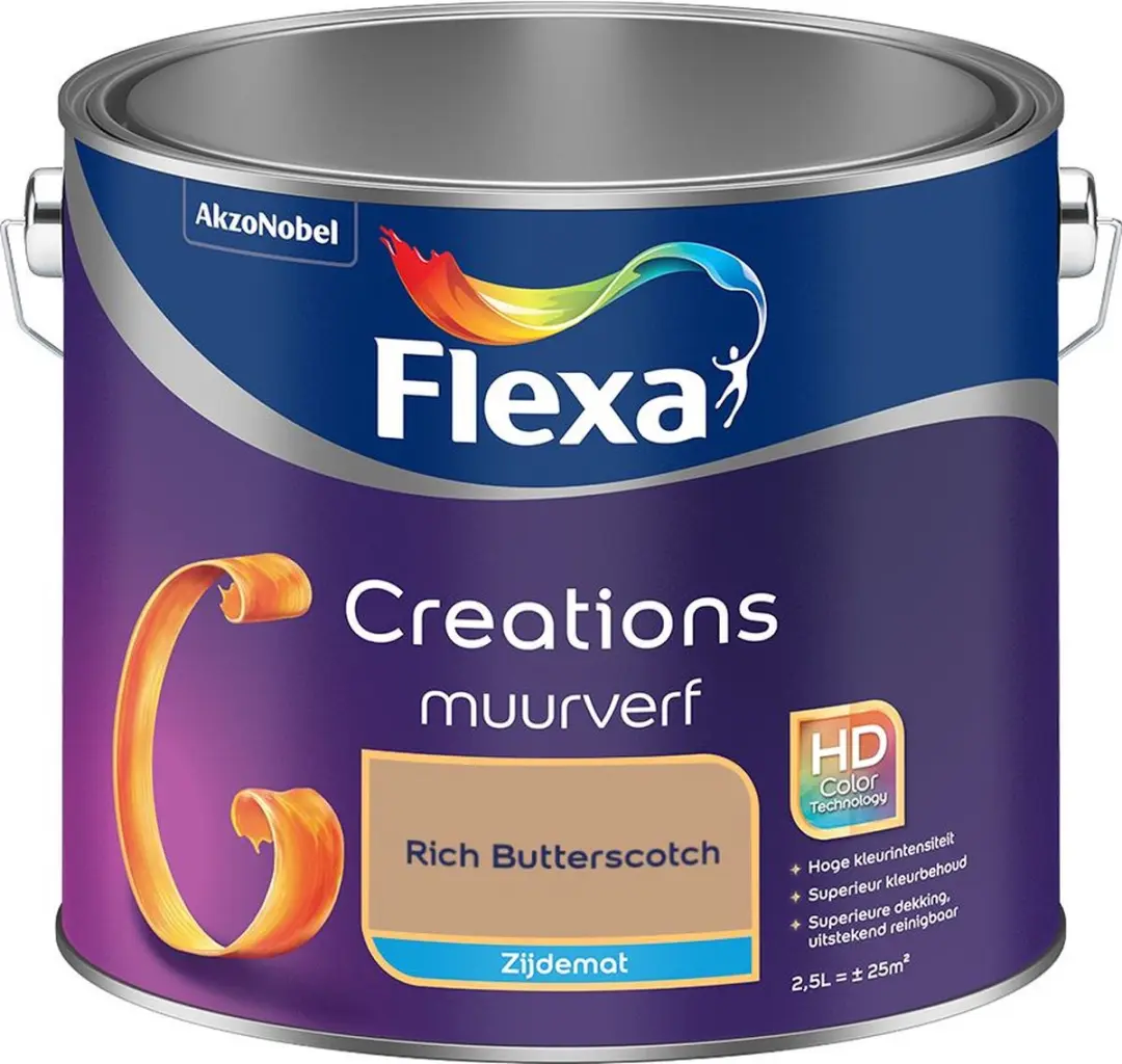Flexa Creations Muurverf Zijdemat Rich Butterscotch 2,5L
