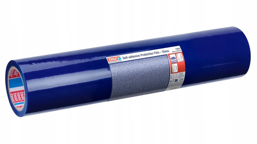 Tesa Zelfklevende Beschermfolie Glas 100m x 500mm - Blauw