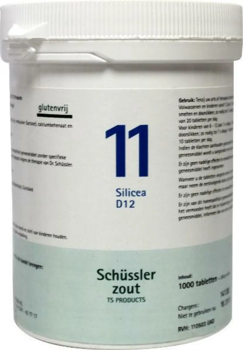 Pfluger Schüssler Zout nr 11 Silicea D12 - 1000 tabletten