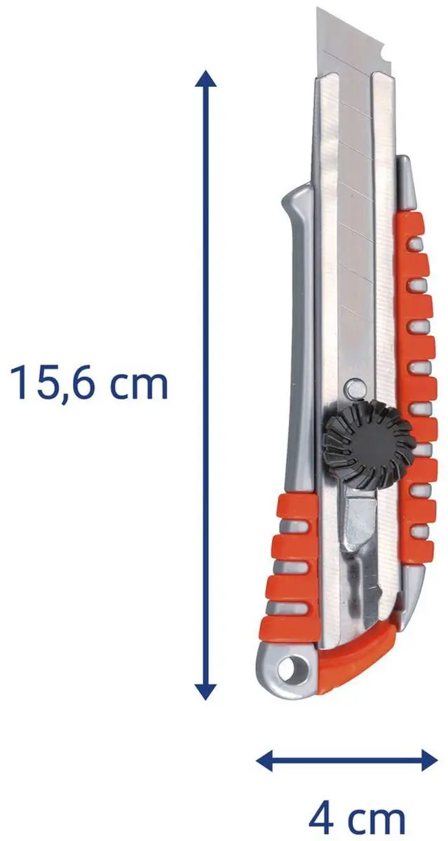 MAUL Snijmes Profi Plus 18mm - 15,6cm Rood