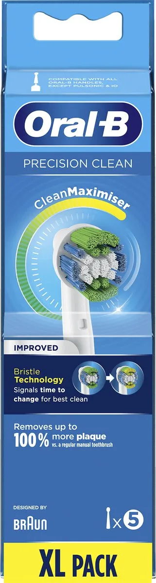 Oral-B Precision Clean Opzetborstels - 5 Stuks - Blauw/Wit
