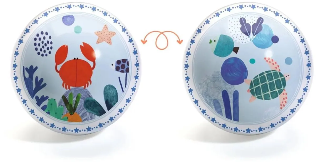 Djeco Fishee Ball Speelbal - Ø22cm - Meerkleurig