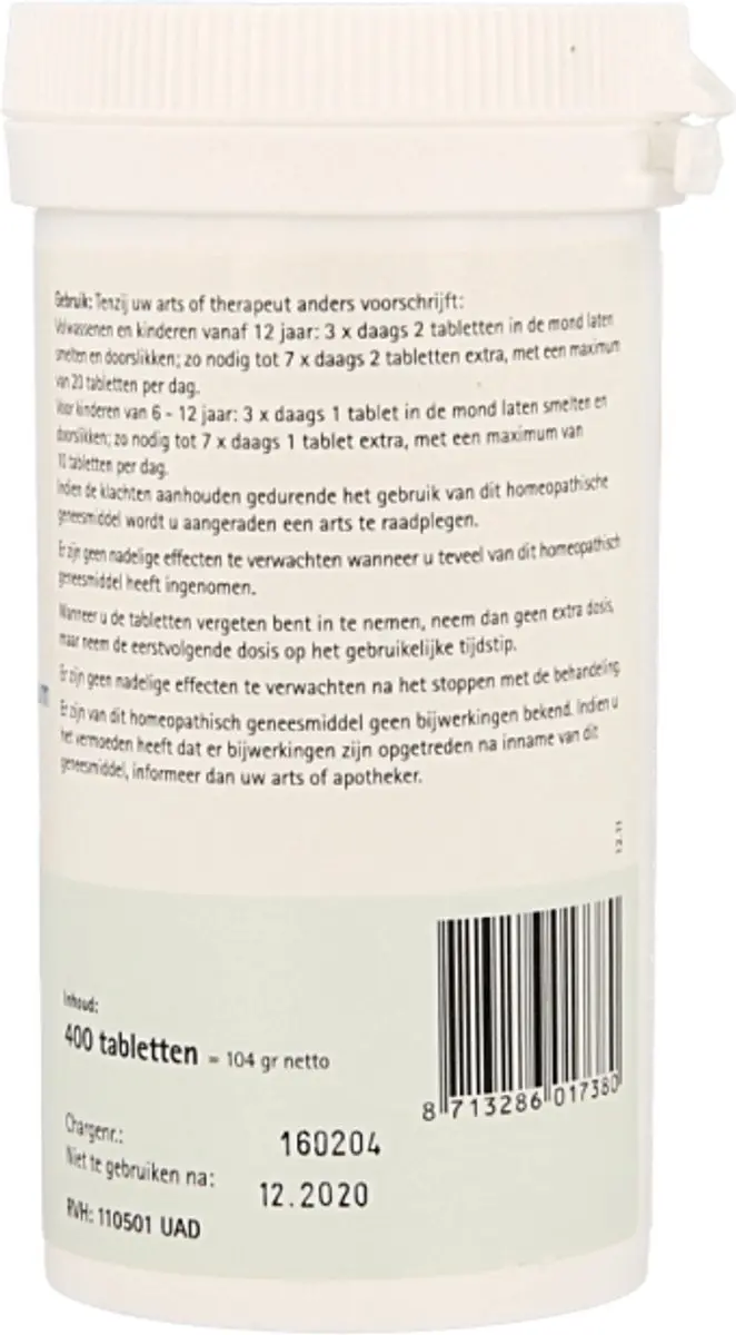 Pfluger Schüssler Zout nr 9 Natrium Phosphoricum D6 - 400 Tabletten