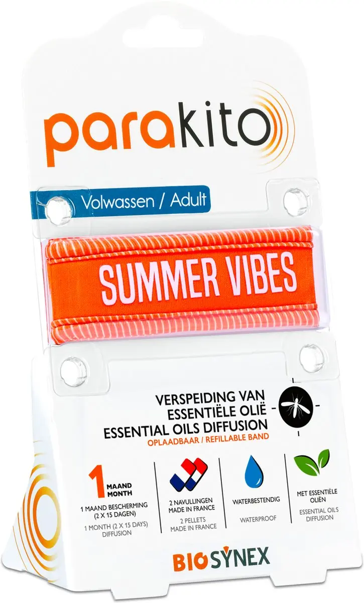 Parakito Anti-Muggen Armband Oranje