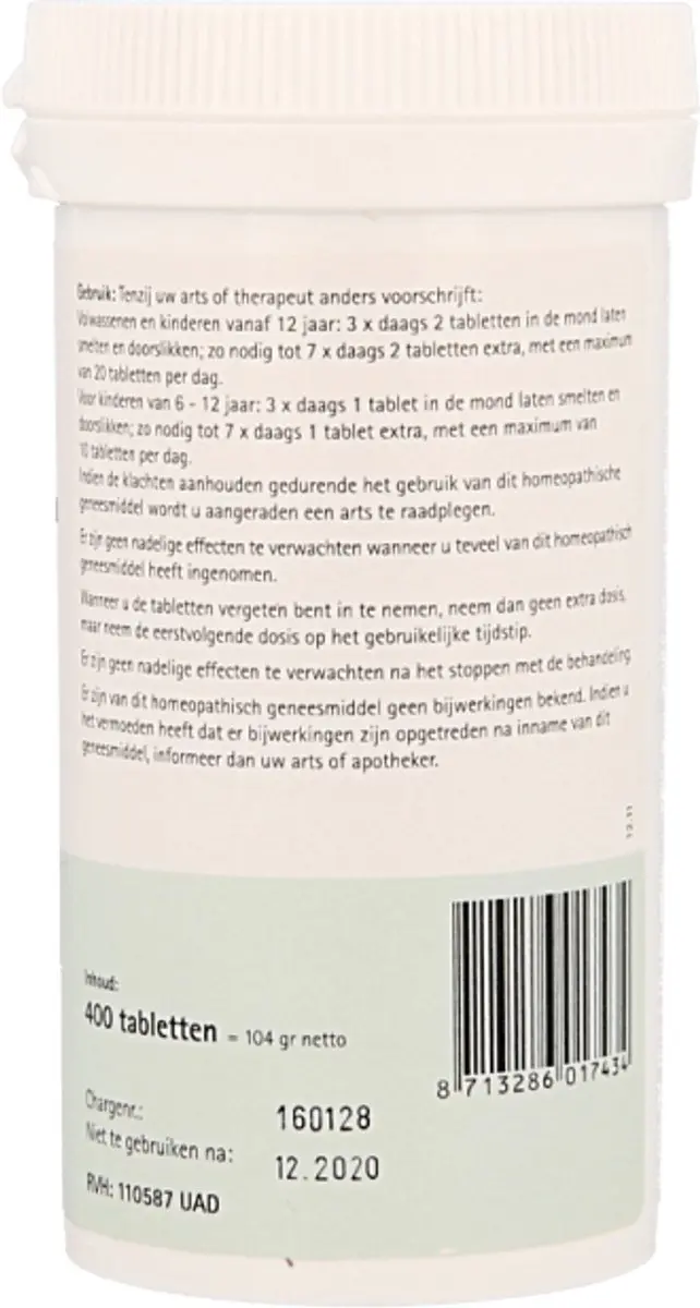 Pfluger Schüssler Zout 14 Kalium Bromatum D6 - 400 Tabletten