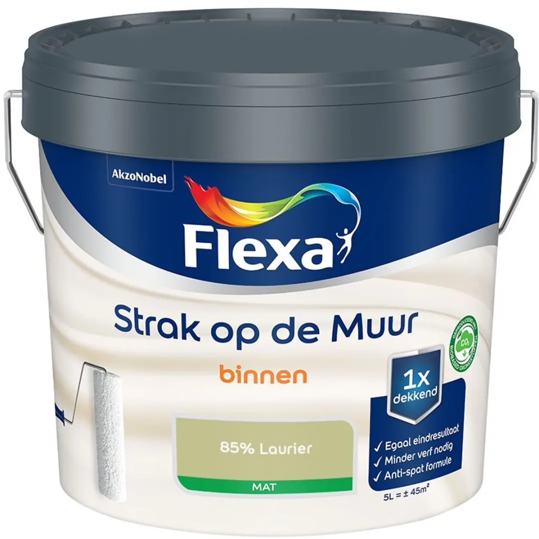Flexa Strak Op De Muur Binnenmat 85% Laurier Mengverf 5L