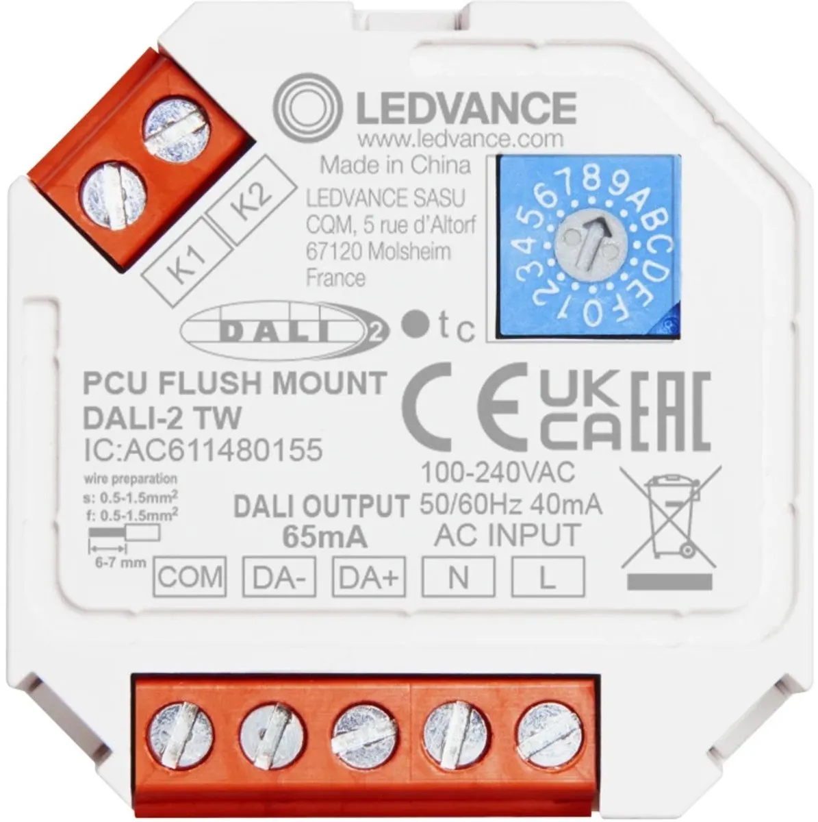 LEDVANCE Push Control Unit DALI-2 TW Flush Mount