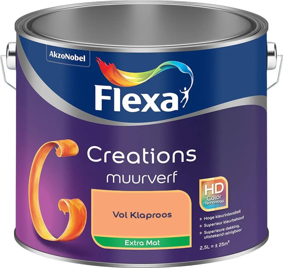 Flexa Creations Muurverf Extra Mat Vol Klaproos 2,5L