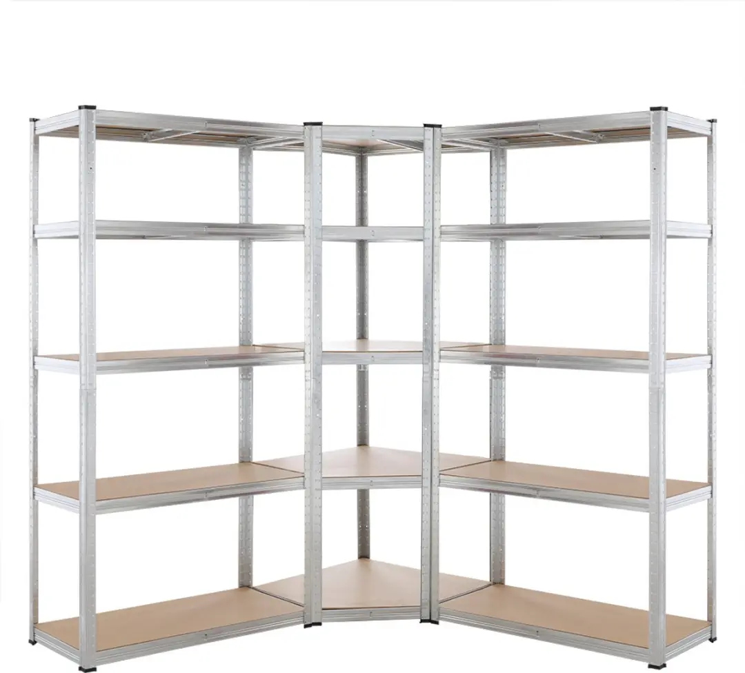 Monzana Stellingkast 994584 - 180x90x40cm - Zilver - afbeelding 6 van 6