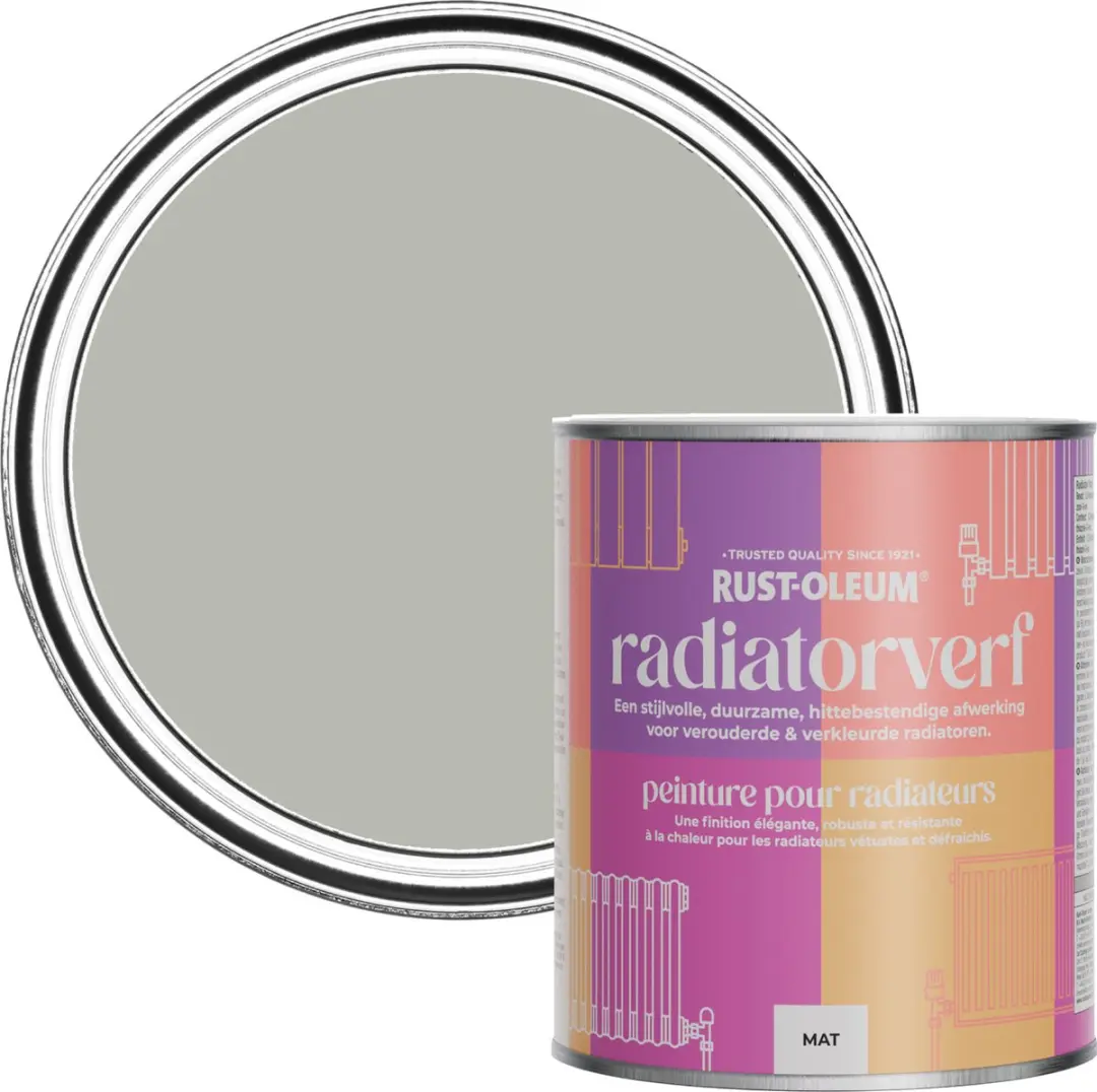 Rust-Oleum Grijze Radiatorverf 750ml