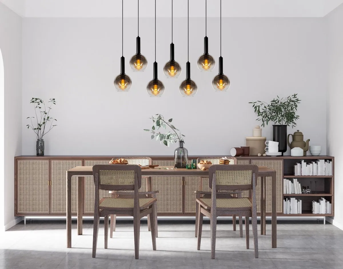 Lucide Marius Hanglamp 7xE27 - Zwart
