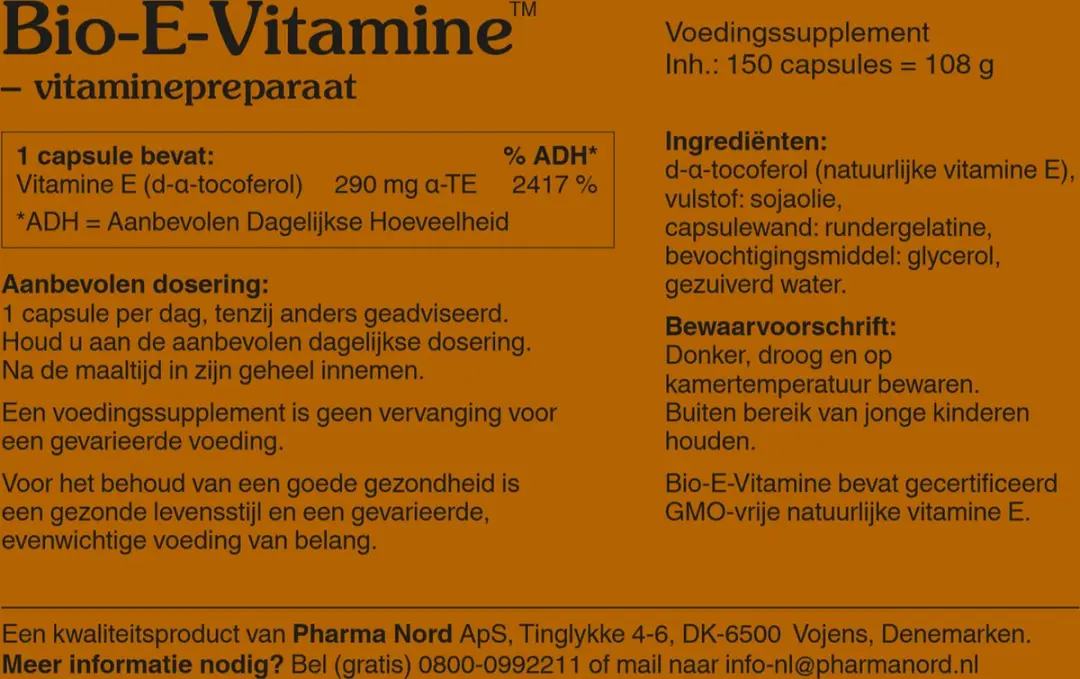 Pharma Nord Bio E vitamine 150 Capsules