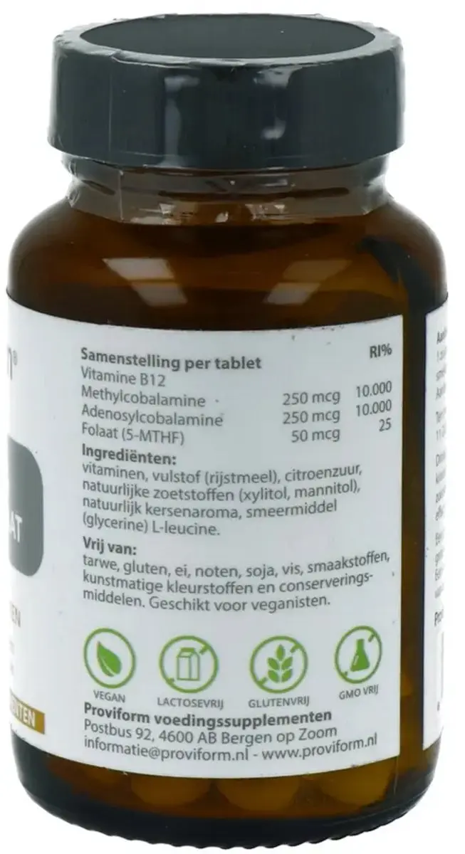 Proviform B12 500mcg Combi Actief Folaat Zuigtabletten - 100 Stuks