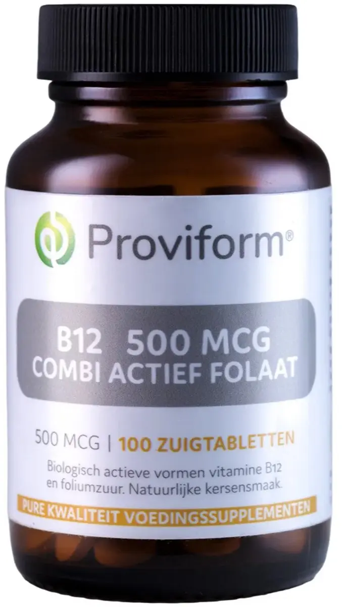 Proviform B12 500mcg Combi Actief Folaat Zuigtabletten - 100 Stuks