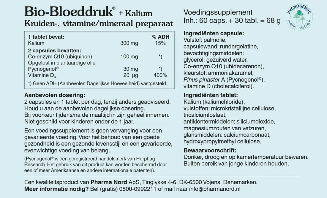 Pharma Nord Bio Bloeddruk & Kalium - 90 Capsules