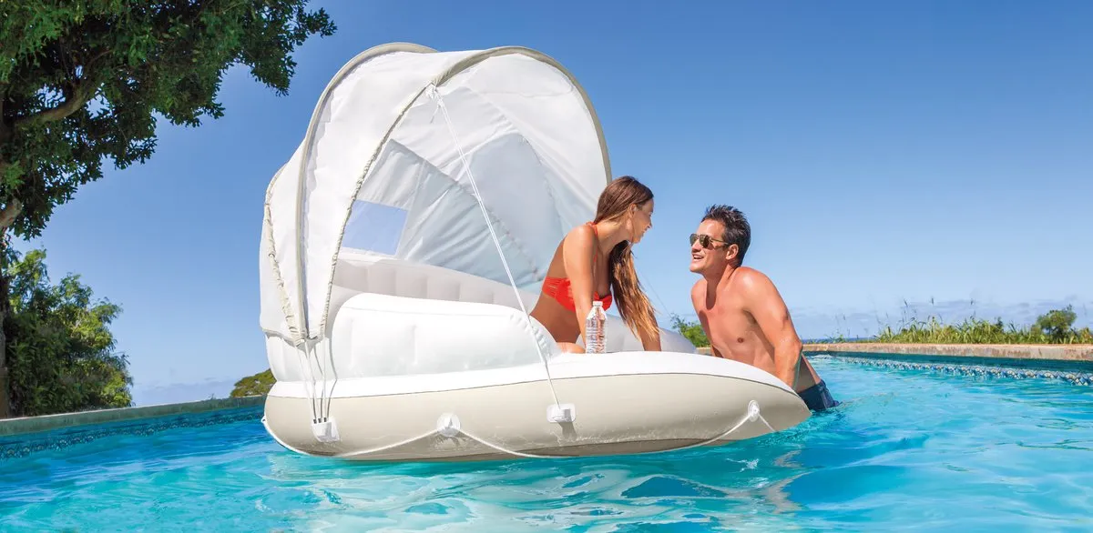Intex Canopy Island - Wit/Bruin