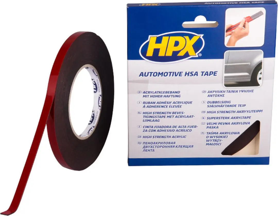 HPX HSA Bevestigingstape Antraciet 25mm x 10m