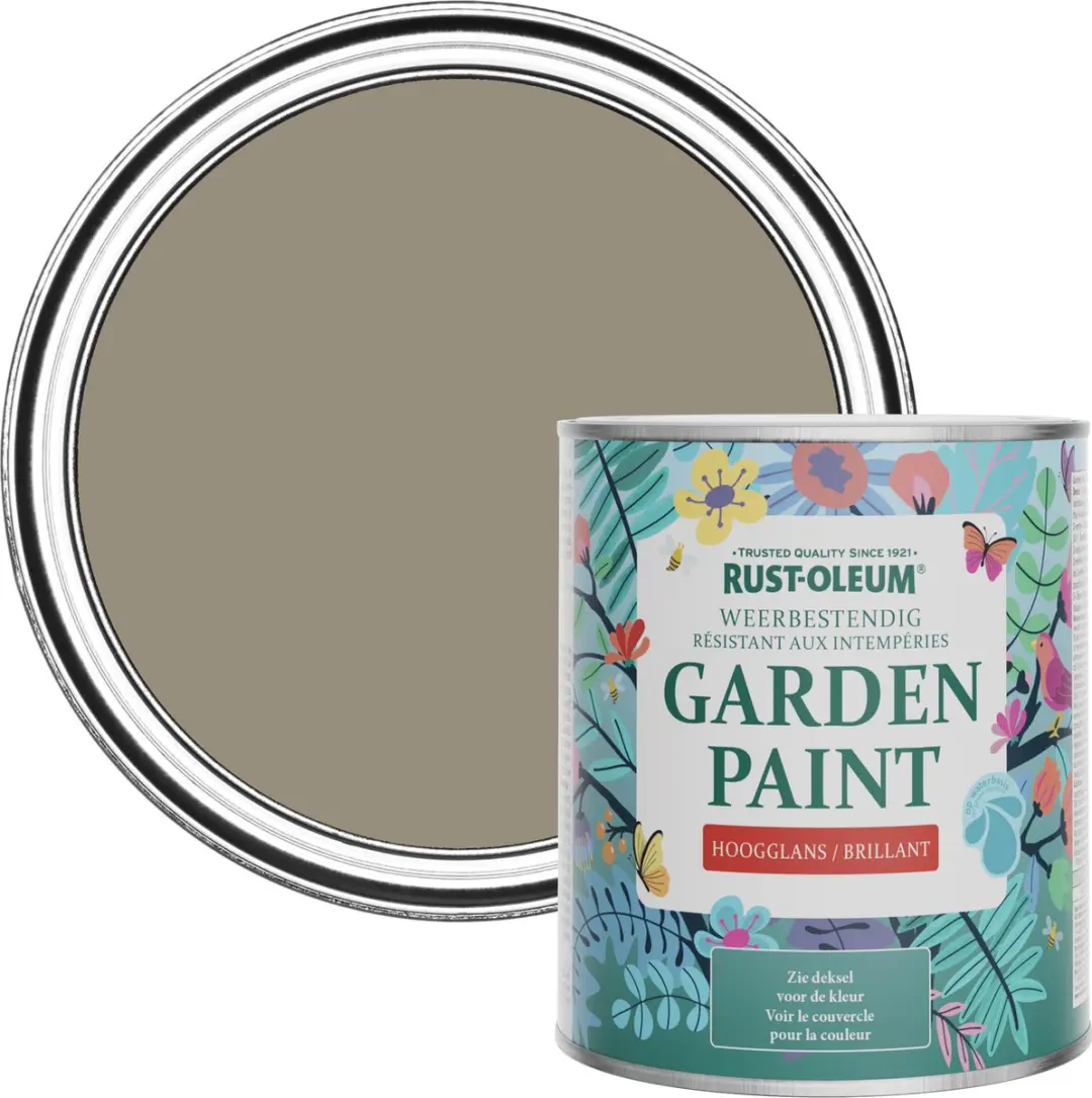 Rust-Oleum Bruin Tuinverf Hoogglans Cacao 750ml