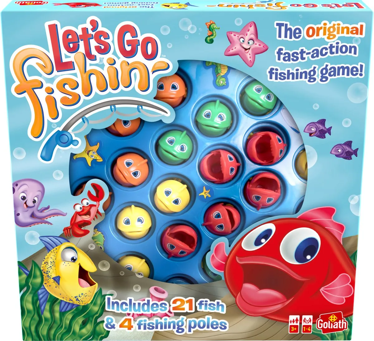 Goliath Let's Go Fishing Original ML Actiespel - 21 Vissen