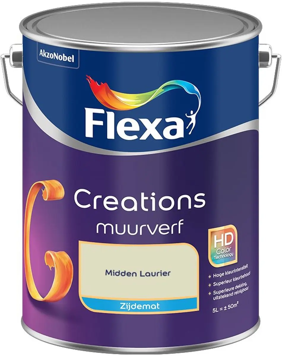 Flexa Creations Muurverf Zijdemat Midden Laurier 5L
