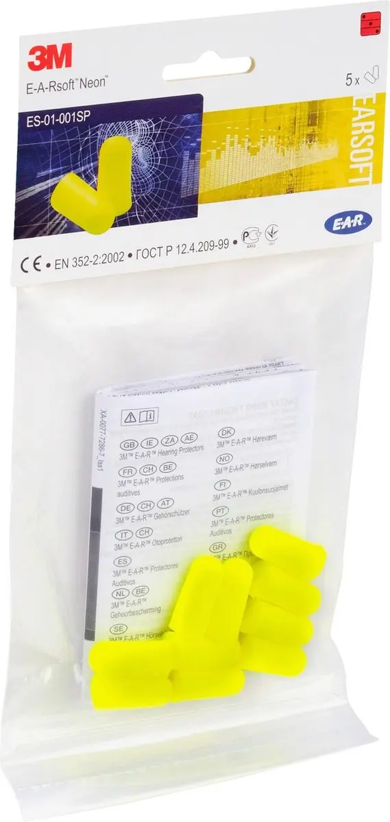 3M E-A-Rsoft Yellow Neon Oordoppen