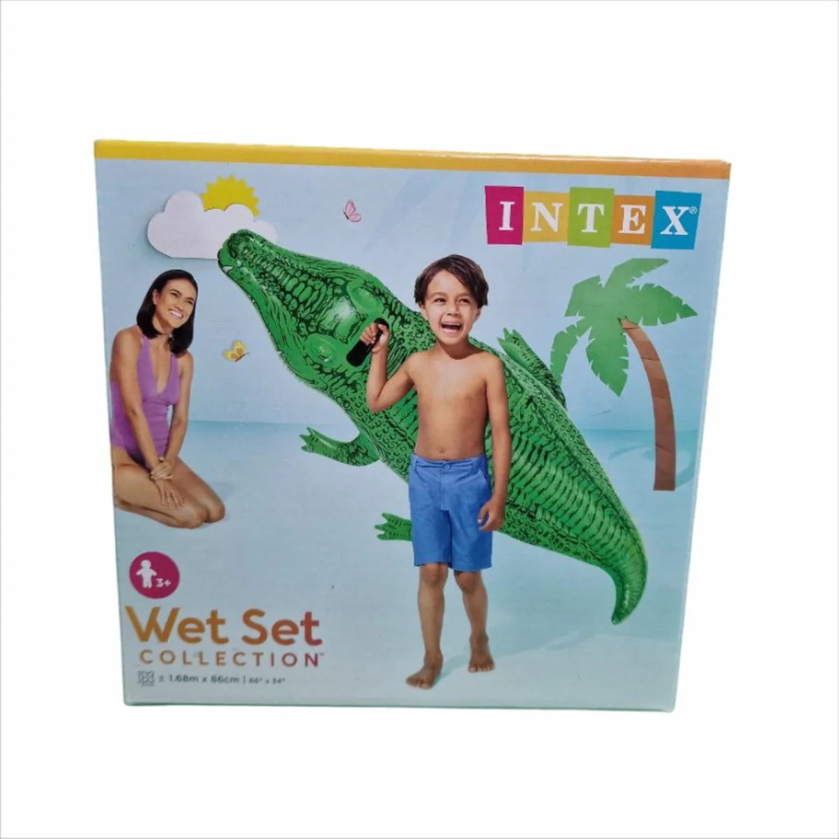 Intex Opblaasbare Krokodil Ride-on 168x86cm - Groen - afbeelding 3 van 4