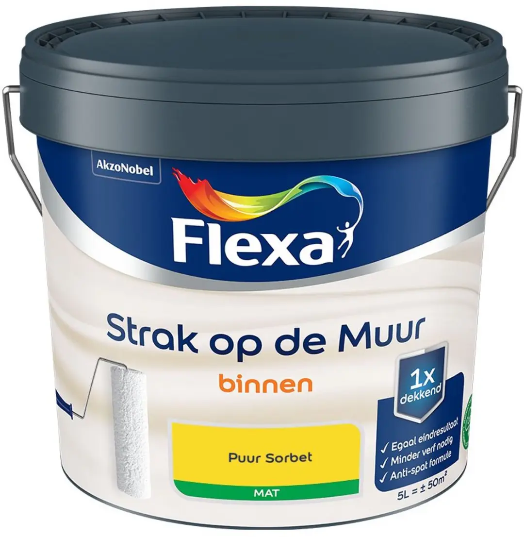 Flexa Strak Op De Muur Binnenmat Puur Sorbet Mengverf 5L