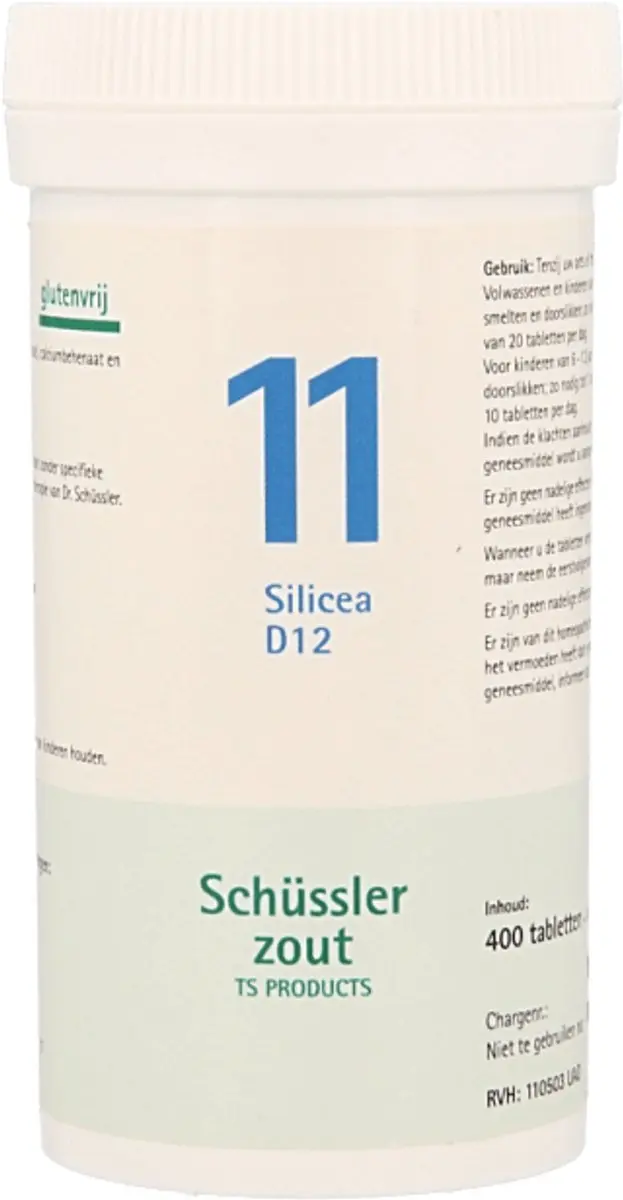 Pfluger Schüssler Zout nr. 11 Silicea D12 - 400 Tabletten