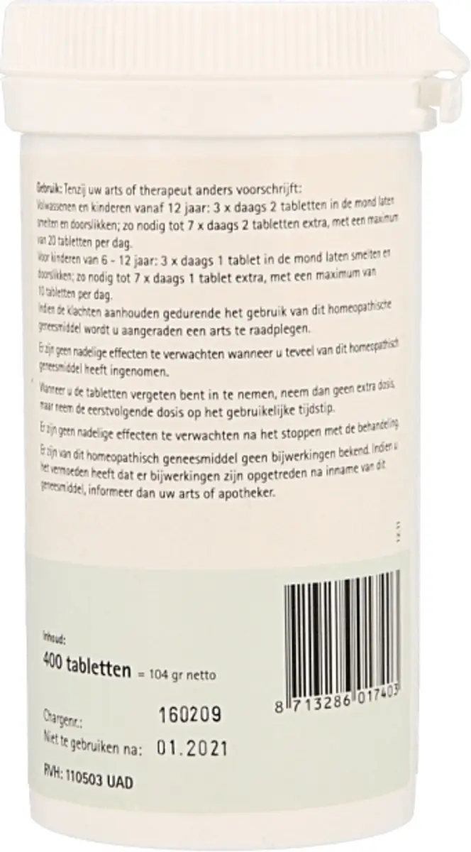 Pfluger Schüssler Zout nr. 11 Silicea D12 - 400 Tabletten