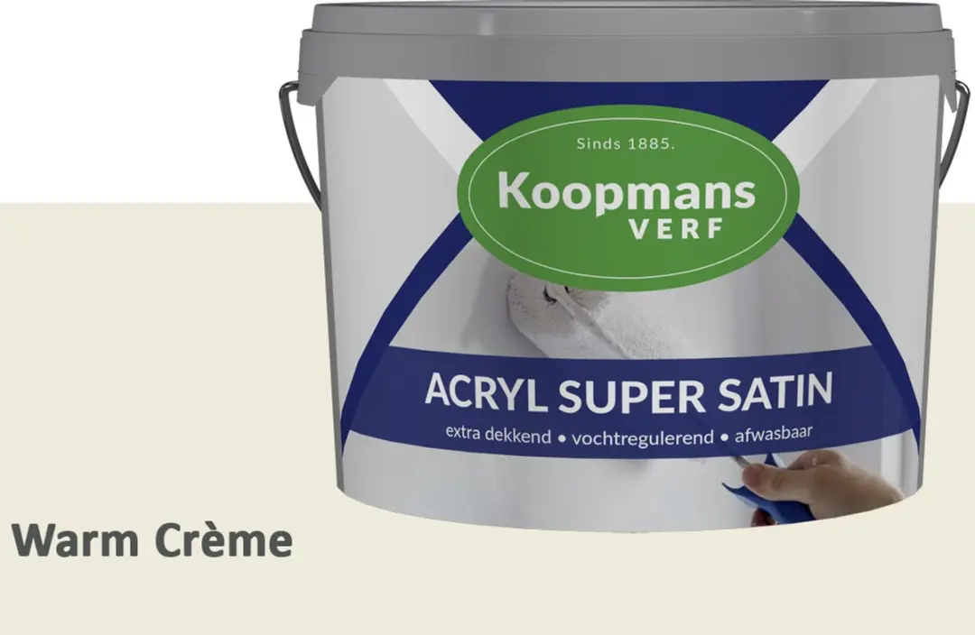 Koopmans Acryl Super Satin Warm Crème Muurverf 1L