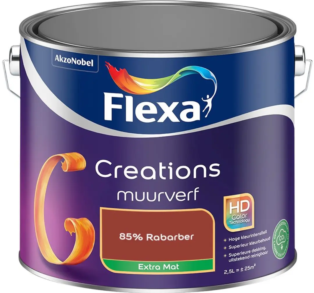 Flexa Creations Muurverf Extra Mat 85% Rabarber