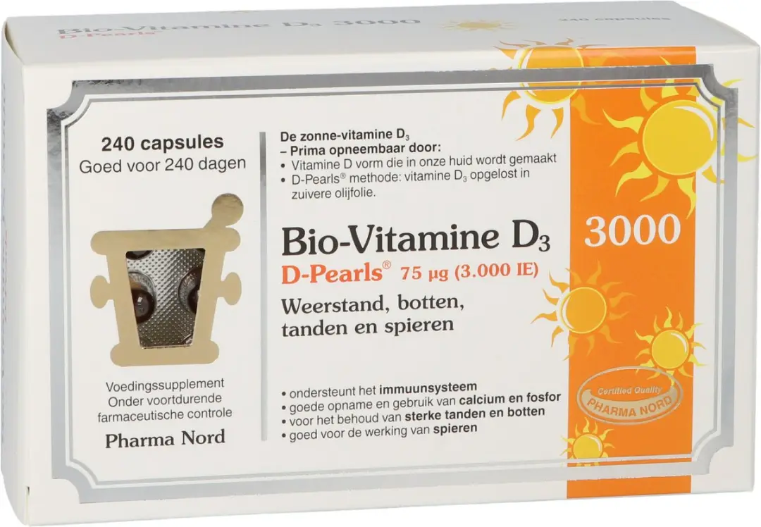 Pharma Nord Bio vitamine D3 75mcg 240 Capsules