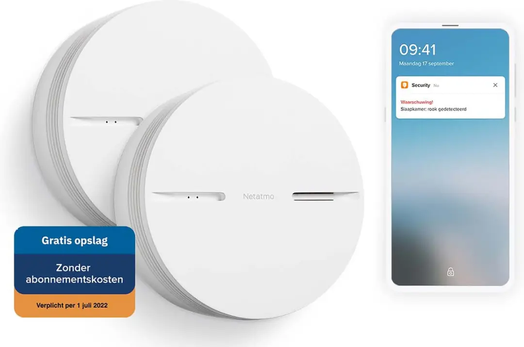 Netatmo Slimme Rookmelder Duo Pack - 2 Stuks