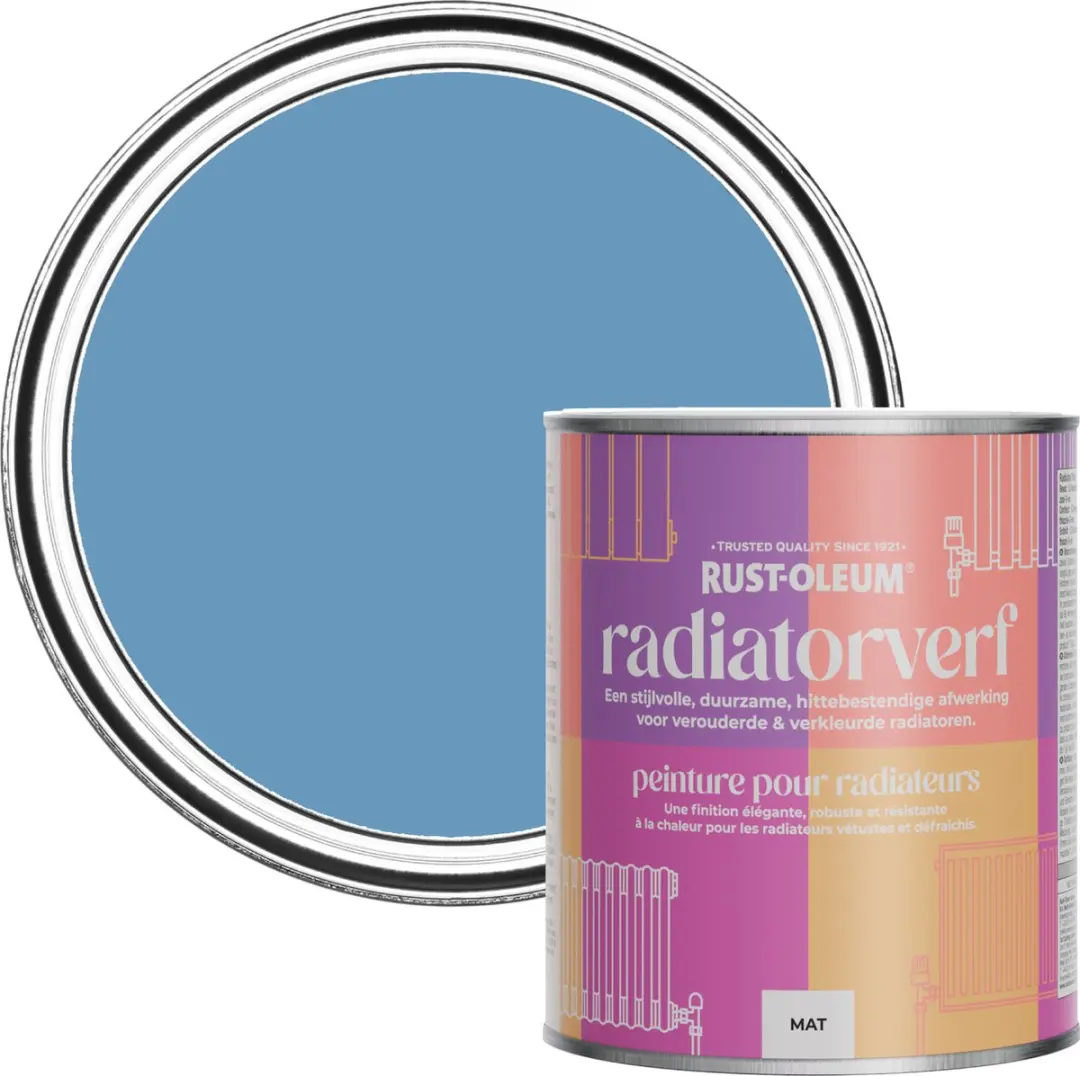 Rust-Oleum Blauwe Radiatorverf Korenbloemblauw 750ml