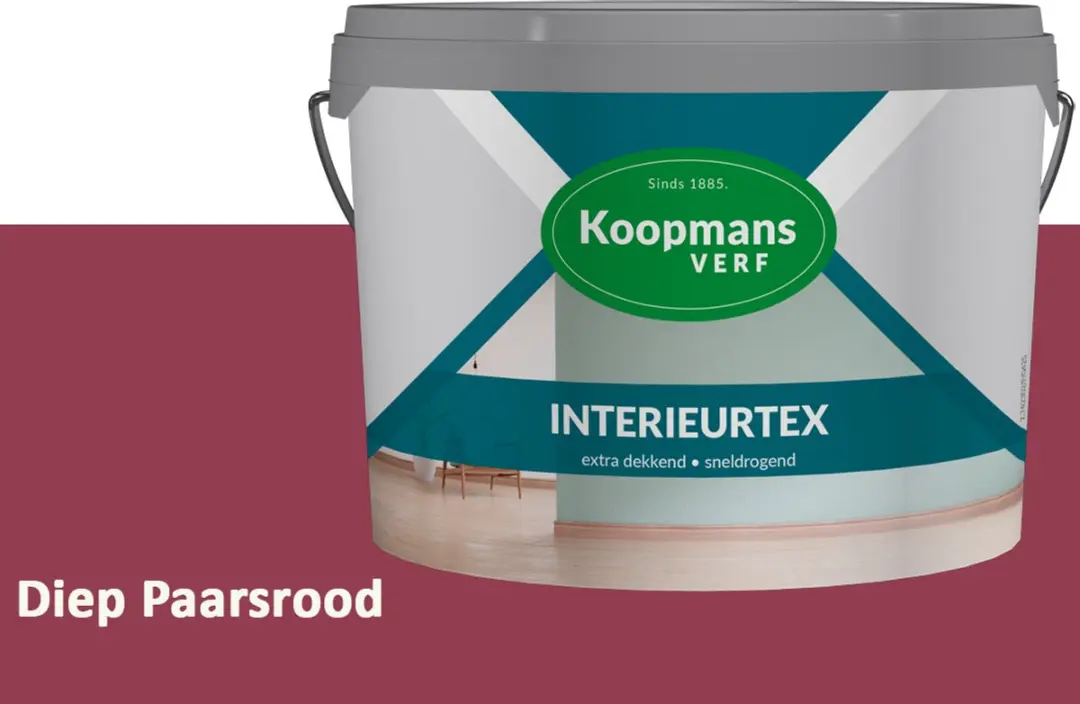 Koopmans Interieurtex Matte Muurverf Diep Paarsrood 2,5L