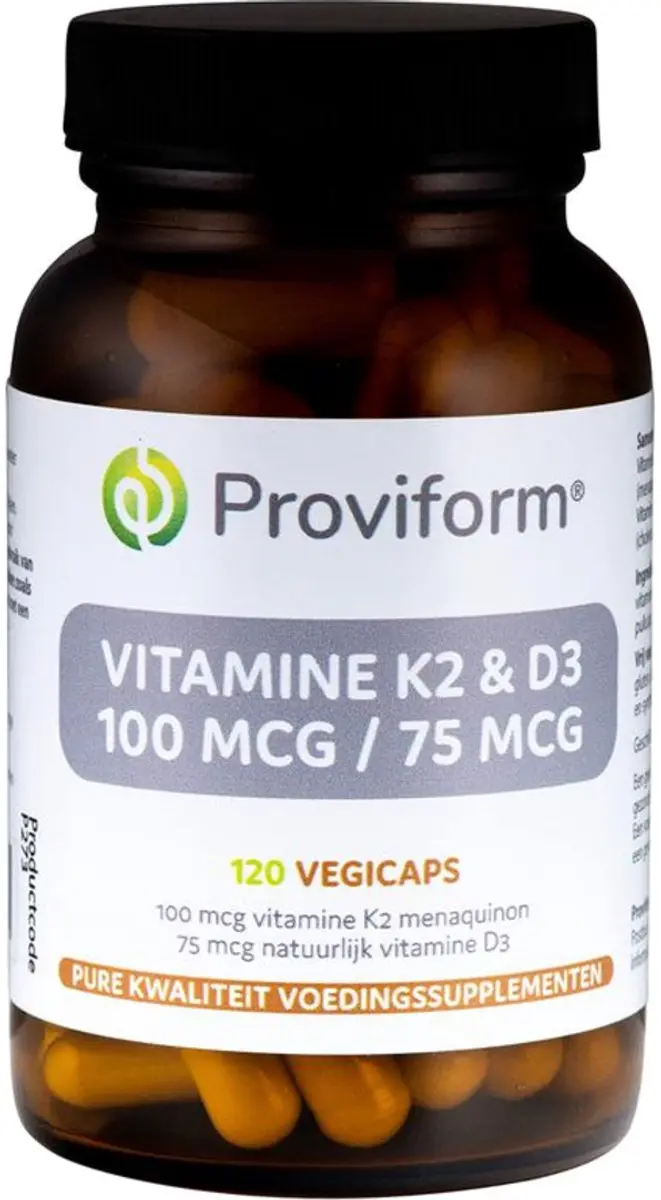 Proviform Vitamine K2 100mcg & D3 75mcg 120 Vegetarische capsules