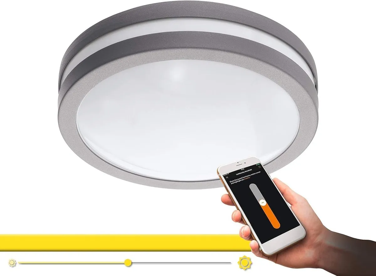 Eglo Locana-C Slimme Plafondverlichting Bluetooth - 14W - Zilver/Wit