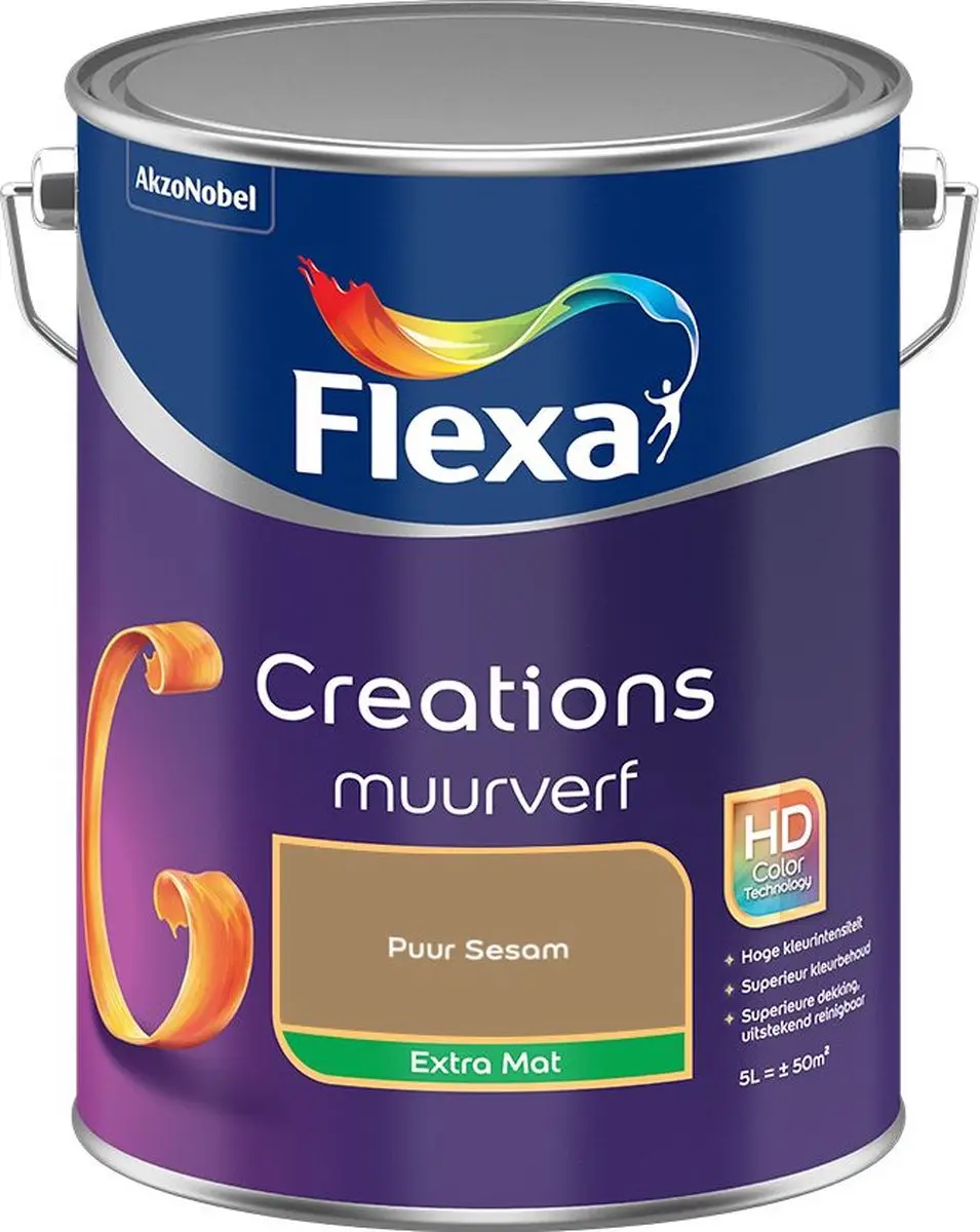 Flexa Creations Muurverf Extra Mat Puur Sesam