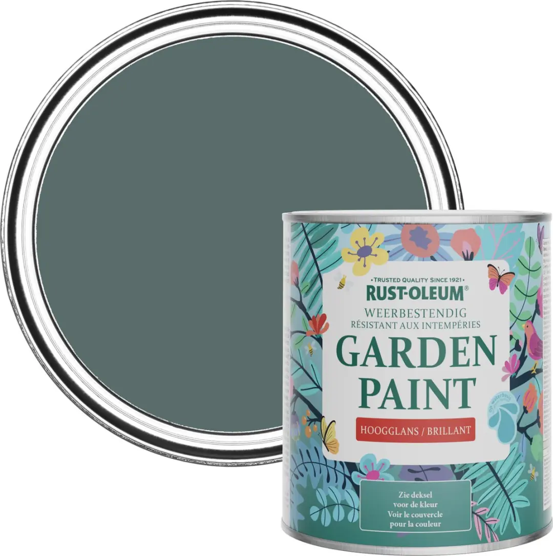 Rust-Oleum Groen Tuinverf Hoogglans Diepe Zee 750ml