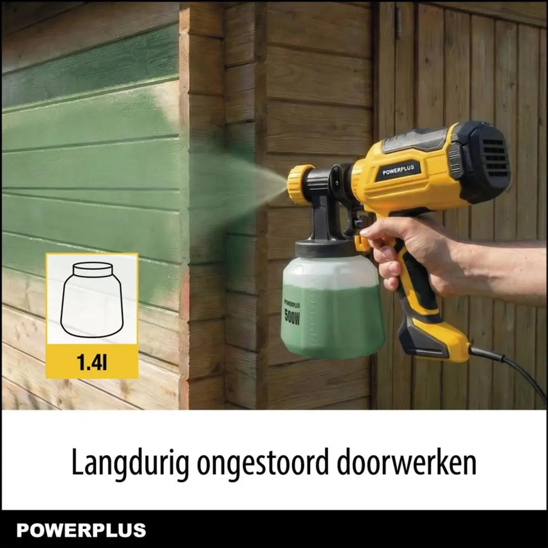 Powerplus POWX352 Verfpistool 500W - 1000 g/min - Geel