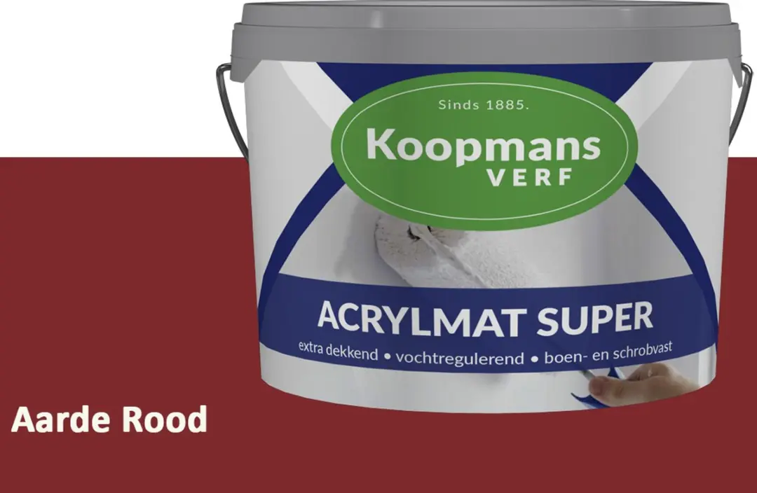 Koopmans Acrylmat Super Matte Muurverf Aarde Rood 5L