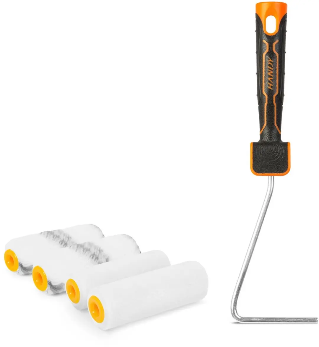 Handy Verfroller Set 5 Stuks - 2x Acryl + 2x Schuim + Beugel