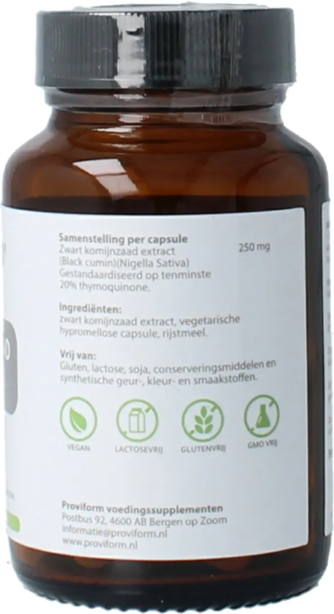 Proviform Zwart Komijnzaad 250mg Capsules - 60 Stuks