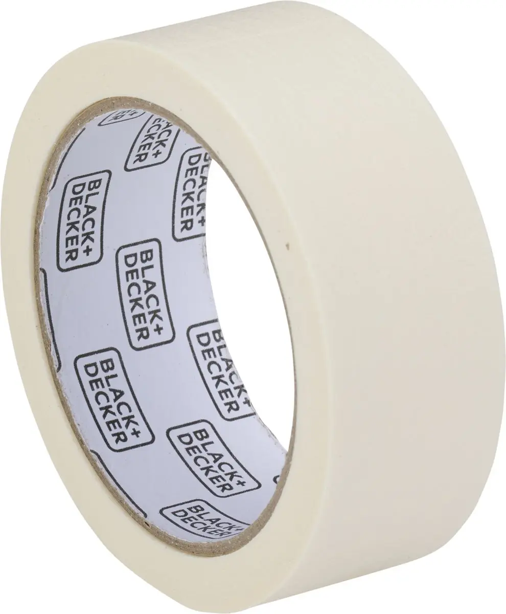 BLACK+DECKER Afplaktape 36mm x 25m - 3 Stuks - Wit